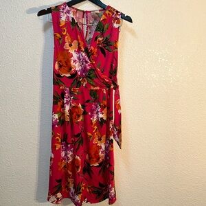 Hot pink floral dress